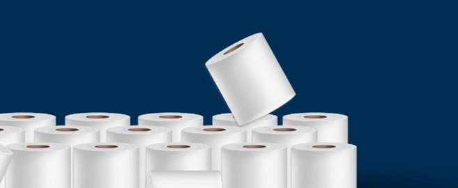 It works out: You only need so much toilet paper!