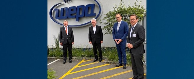 Visit to WEPA in Müschede- discussion about economic policy issues